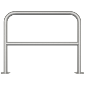 Stainless steel hoop |  48 mm | for casting in concrete | with cross bar | total width 1000 mm | To be fixed by plugs